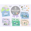 Invitations et stickers Fanfare des animaux - Djeco