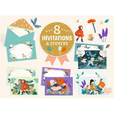 Invitations Copines du jardin - Djeco