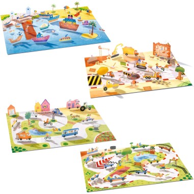 Stickers à relever - Véhicules - Djeco