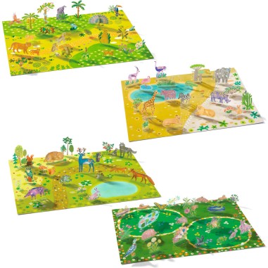 Stickers à relever - Animaux - Djeco