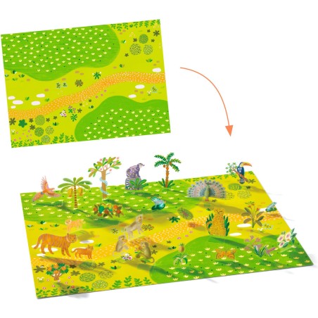 Stickers à relever - Animaux - Djeco