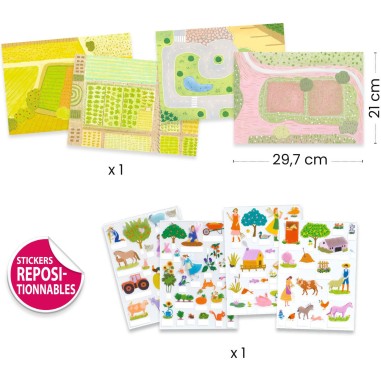 Stickers à relever - À la ferme - Djeco