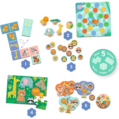 Animaux sauvages - 5 Jeux - Djeco