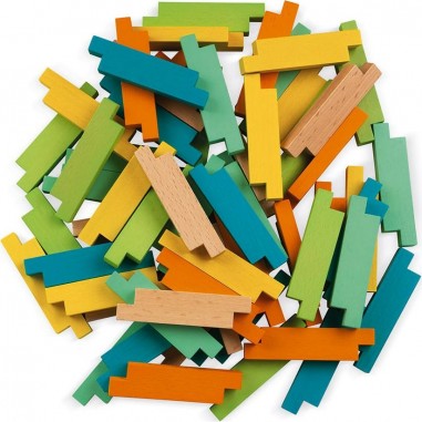 Blocs de construction en bois 60 pièces - Janod