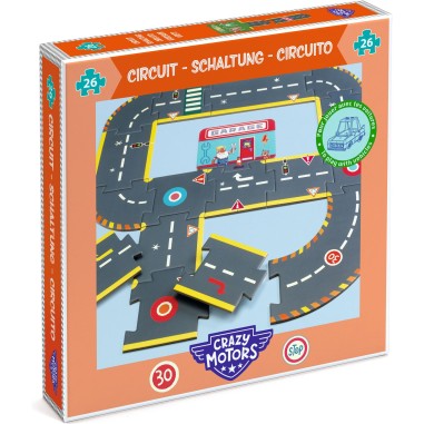 Puzzle Circuit - 26pcs - Figurine Crazy Motors - Djeco