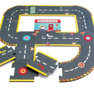 Puzzle Circuit voitures - 26pcs - Figurine Crazy Motors - Djeco