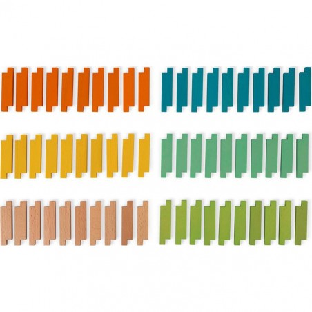 Blocs de construction en bois 60 pièces - Janod