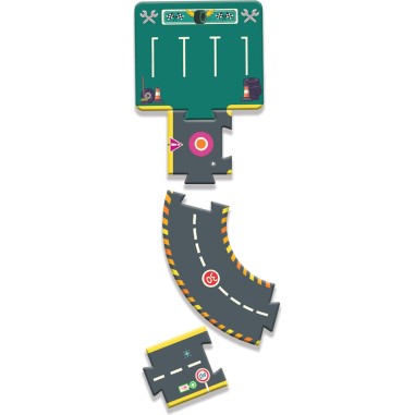 Puzzle Circuit voitures - 26pcs - Figurine Crazy Motors - Djeco