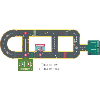 Puzzle Circuit voitures - 26pcs - Figurine Crazy Motors - Djeco