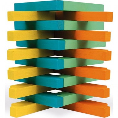Blocs de construction en bois 60 pièces - Janod