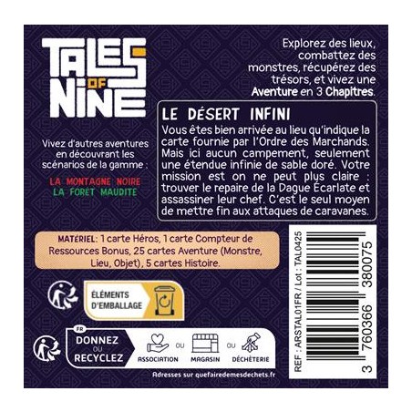 Tales of Nine 3 : Le Désert Infini - Arkham Society