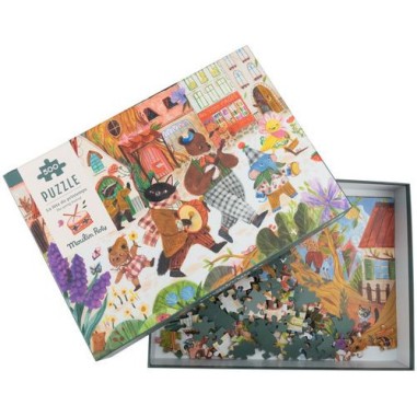 Puzzle 500 pièces La fête du printemps Les Minouchkas - Moulin Roty