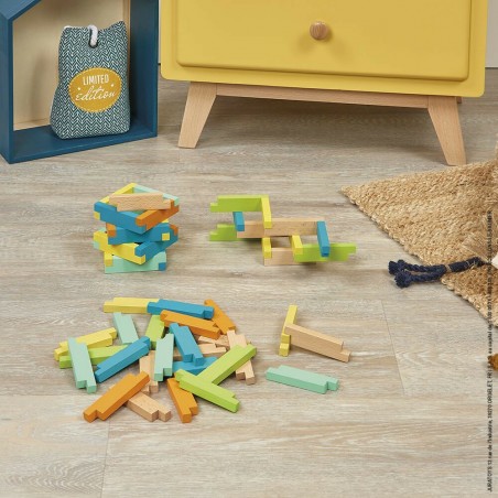 Blocs de construction en bois 60 pièces - Janod