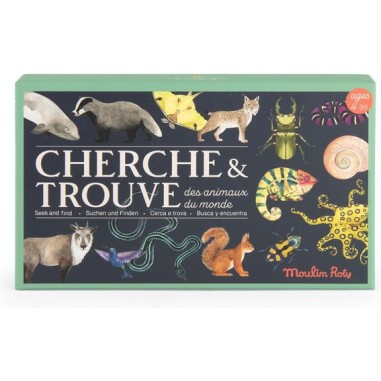 Jeu cherche et trouve Tout autour du monde - Moulin Roty
