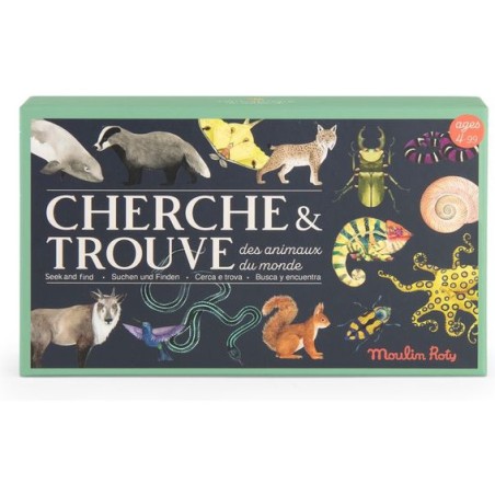 Jeu cherche et trouve Tout autour du monde - Moulin Roty