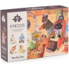 4 mini puzzles des repas - 4x12 pcs - Les Minouchkas - Moulin Roty