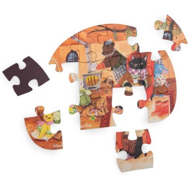 4 mini puzzles Une belle journée Les Minouchkas - Moulin Roty