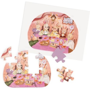 4 mini puzzles Une belle journée Les Minouchkas - Moulin Roty
