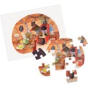 4 mini puzzles des repas - 4x12 pcs - Les Minouchkas - Moulin Roty