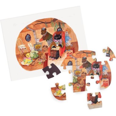 4 mini puzzles Une belle journée Les Minouchkas - Moulin Roty