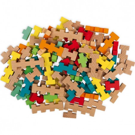 Blocs de construction en bois - 100 pièces - Janod
