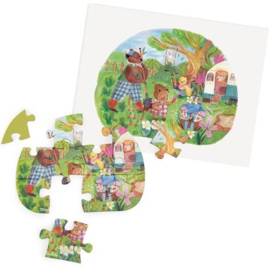 4 mini puzzles Une belle journée Les Minouchkas - Moulin Roty