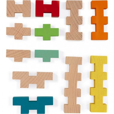 Blocs de construction en bois - 100 pièces - Janod