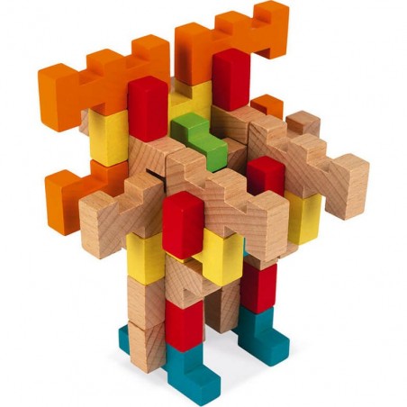 Blocs de construction en bois - 100 pièces - Janod
