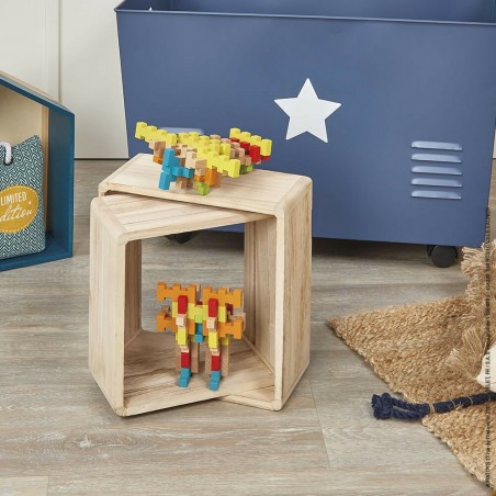 Blocs de construction en bois - 100 pièces - Janod