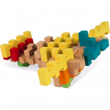 Blocs de construction en bois - 100 pièces - Janod