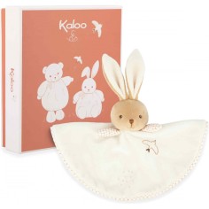 Doudou lapin crème pour bébé dès la naissance, doudou rond - Kaloo