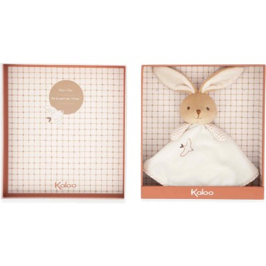Doudou lapin crème pour bébé dès la naissance, doudou rond - Kaloo