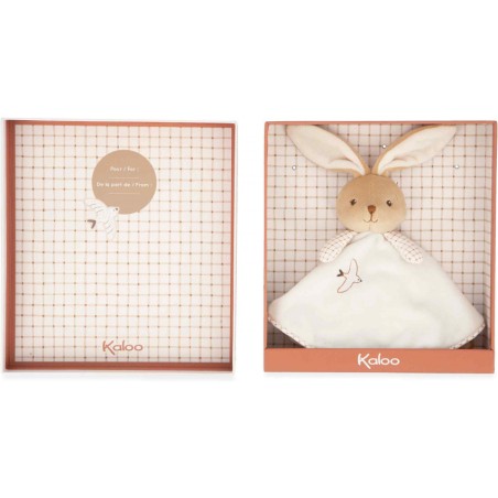 Doudou lapin crème pour bébé dès la naissance, doudou rond - Kaloo