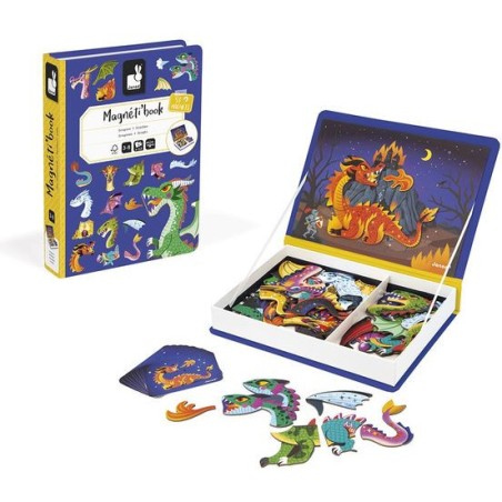 Magnetibook Dragons - Jeu magnétique et éducatif - Janod