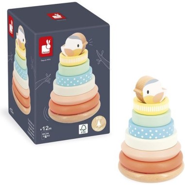 Empilable nid Pure - Jouet d'éveil en bois - Janod