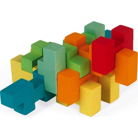Blocs de construction en bois - 100 pièces - Janod