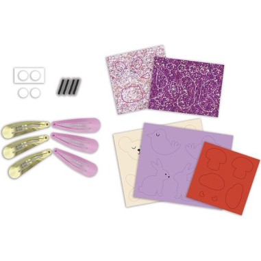 6 barrettes pailletées à créer Flower Garden - Loisirs créatifs - Janod