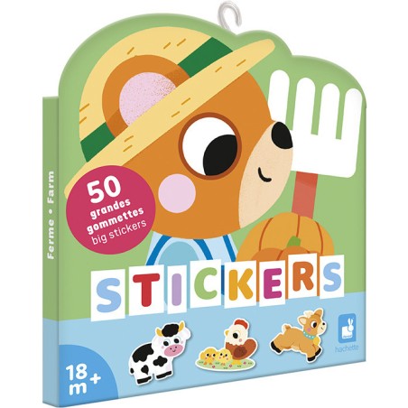 Grandes Gommettes Animaux de la Ferme x50 : Mosaïque, gommettes & stickers - Janod