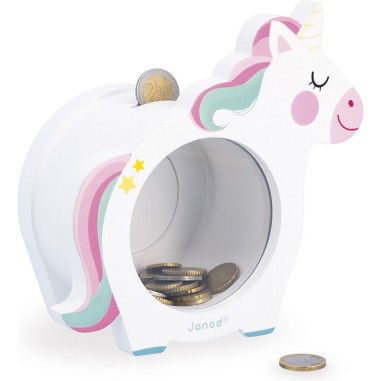 Tirelire Licorne en bois : Tirelires en bois - Janod
