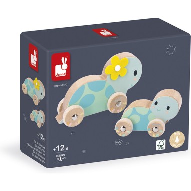 Set de 2 Tortues à Pousser Pure - Janod