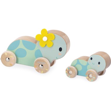 Set de 2 Tortues à Pousser Pure : Jouets à promener & à pousser - Janod