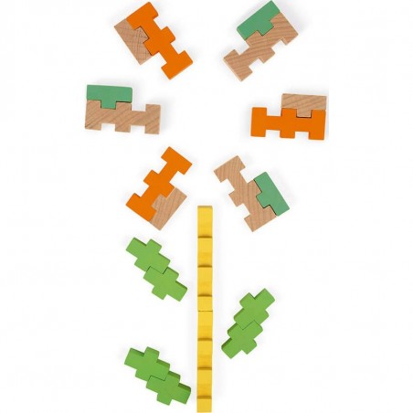 Blocs de construction en bois - 100 pièces - Janod