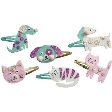 6 barrettes pailletées à créer Little Pets - Loisirs créatifs - Janod