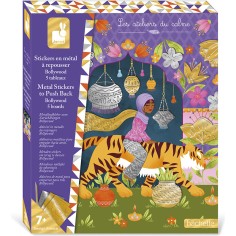 Kit Créatif - Stickers en Métal à Repousser Bollywood : Cartes à gratter - Janod