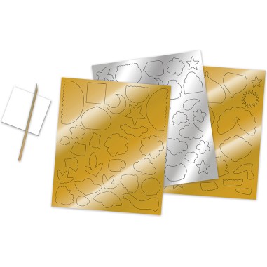 Kit Créatif - Stickers en Métal à Repousser Bollywood : Cartes à gratter - Janod