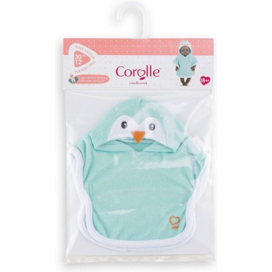 Vêtement pour poupon 30 cm : cape de bain pingouin - Corolle
