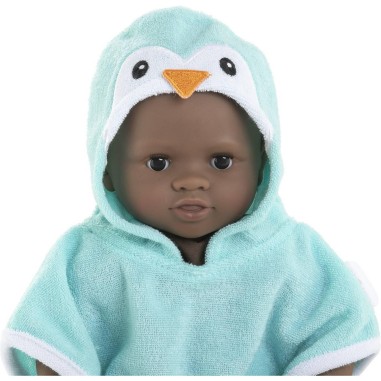 Vêtement pour poupon 30 cm : cape de bain pingouin - Corolle