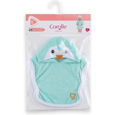 Vêtement pour grand poupon 36 cm : cape de bain pingouin - Corolle