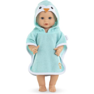 Vêtement pour grand poupon 36 cm : cape de bain pingouin - Corolle