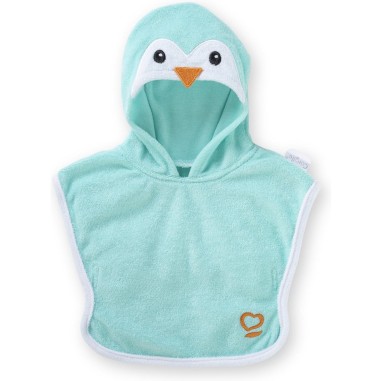 Vêtement pour grand poupon 36 cm : cape de bain pingouin - Corolle